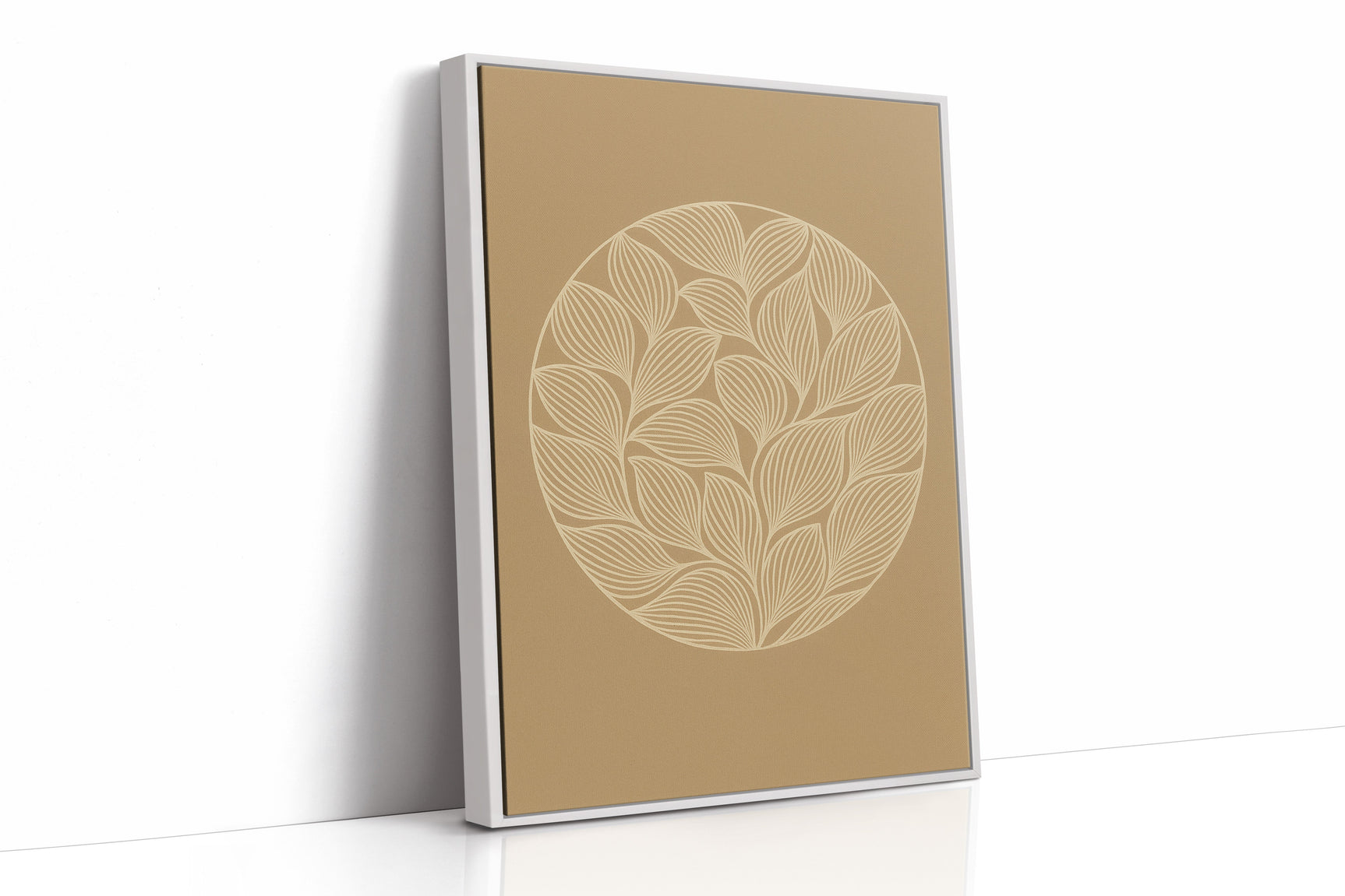 Elegant Leaf Mandala Art Print