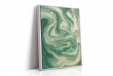 Emerald Waves: Abstract Fluid Art Print