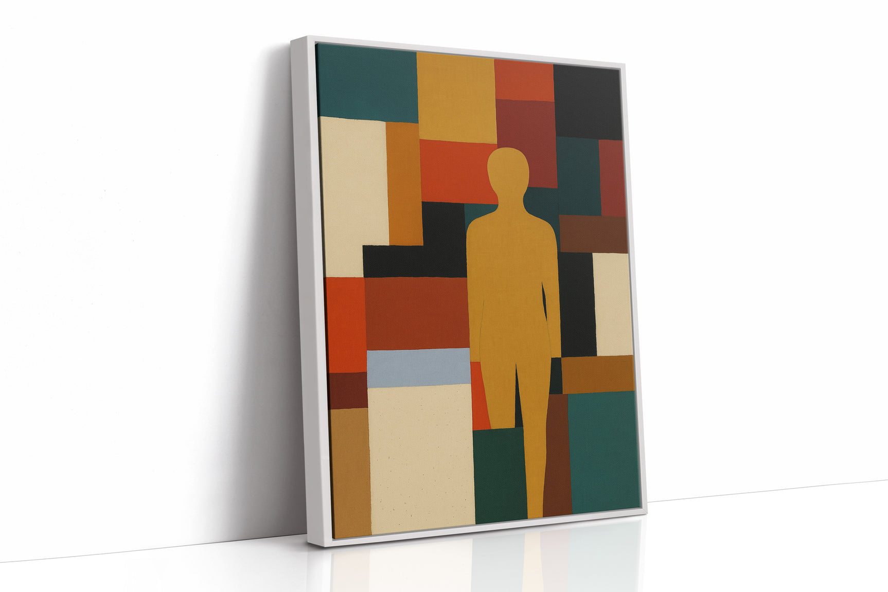 Geometric Harmony - Abstract Human Silhouette Art