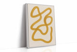 Golden Drift – Minimal Abstract Line Art Print