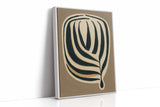 Earthy Elegance - Minimalist Leaf Canvas Art