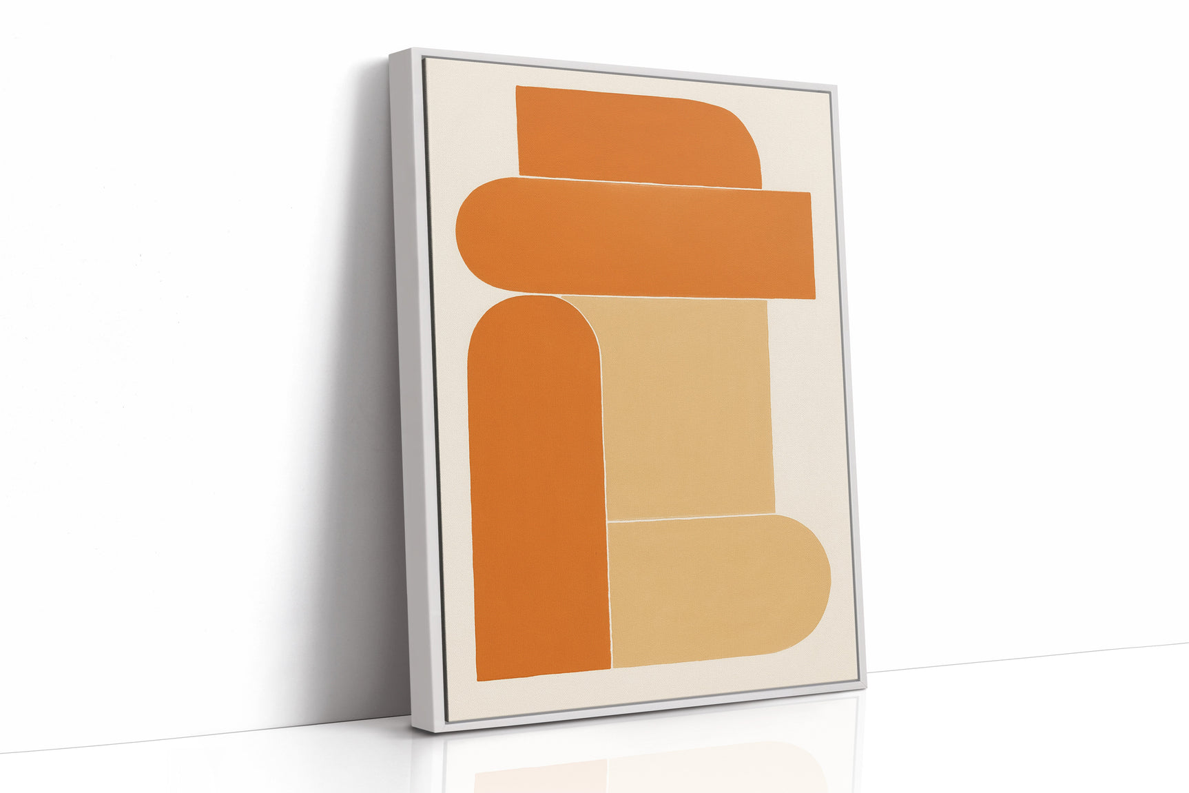 Terracotta Stack – Modern Geometric Abstract Print