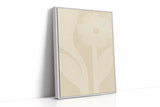 Minimalist Floral Line Art Print in Beige