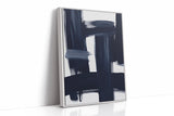 Midnight Crossings – Bold Navy Abstract Brush Art