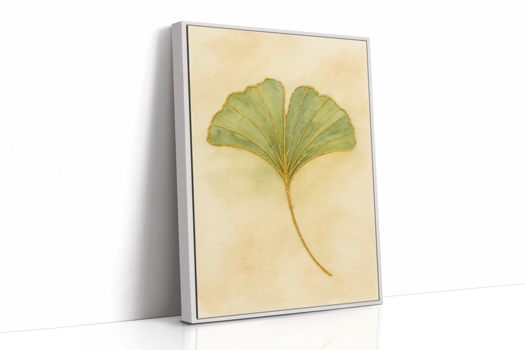 Elegant Ginkgo Leaf Watercolor Art Print