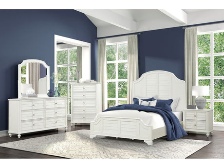 Whitehaven White/Coastal Queen 4 Piece Bedroom Set - Ornate Home