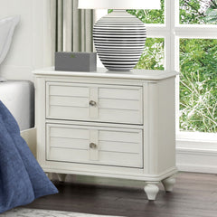 Whitehaven White/Coastal Queen 5 Piece Bedroom Set w/2 Nightstands - Ornate Home