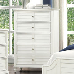 Whitehaven White/Coastal Queen 5 Piece Bedroom Set w/Chest - Ornate Home
