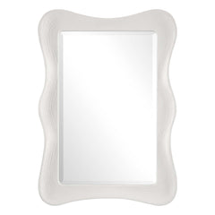 Whitehaven White Wavy Rectangle Mirror - Ornate Home