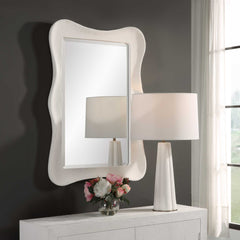 Whitehaven White Wavy Rectangle Mirror - Ornate Home