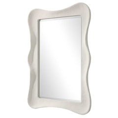 Whitehaven White Wavy Rectangle Mirror - Ornate Home