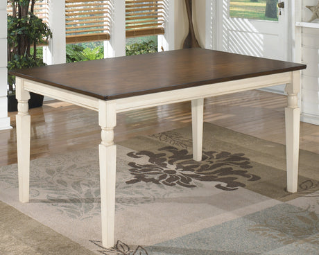Whitesburg Brown/Cottage White Rectangular Dining Table - Ornate Home