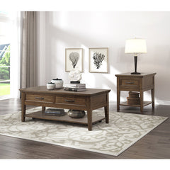 Whitley Walnut Cocktail Table - Ornate Home