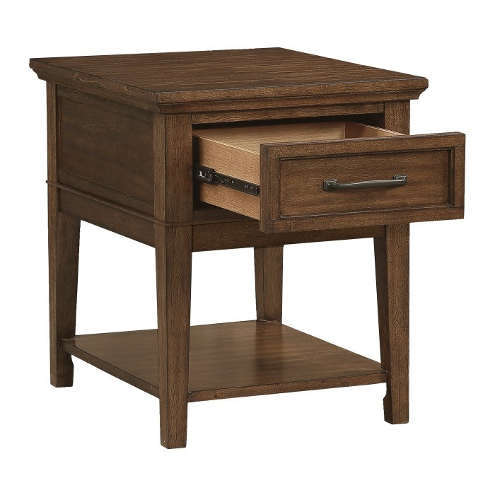Whitley Walnut End Table - Ornate Home