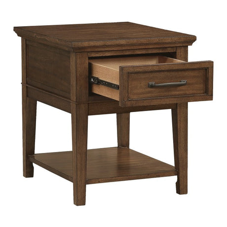 Whitley Walnut End Table - Ornate Home