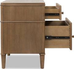 Whitmore Claystone 2-Drawer Nightstand - Ornate Home