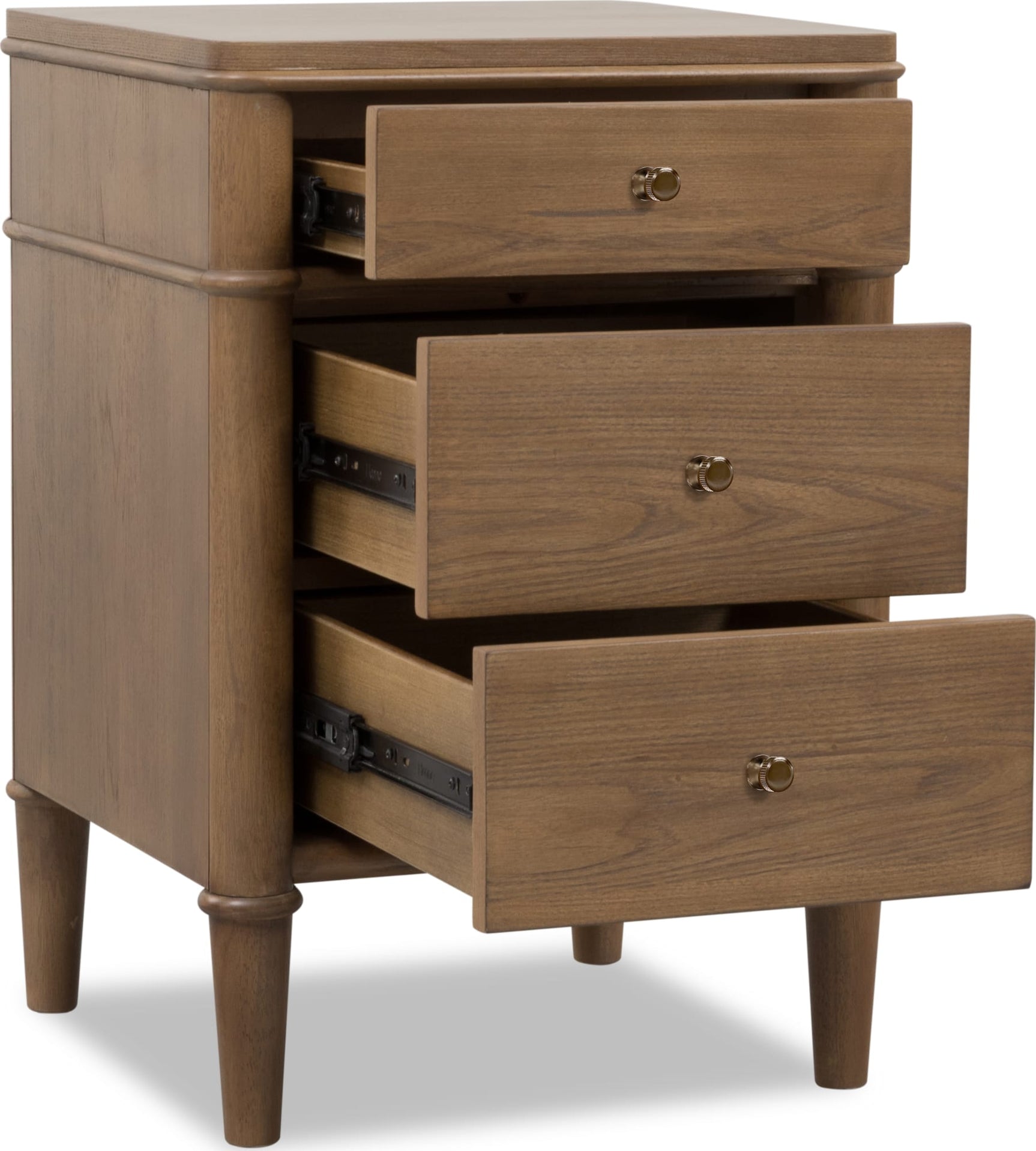 Whitmore Claystone 3-Drawer Nightstand - Ornate Home