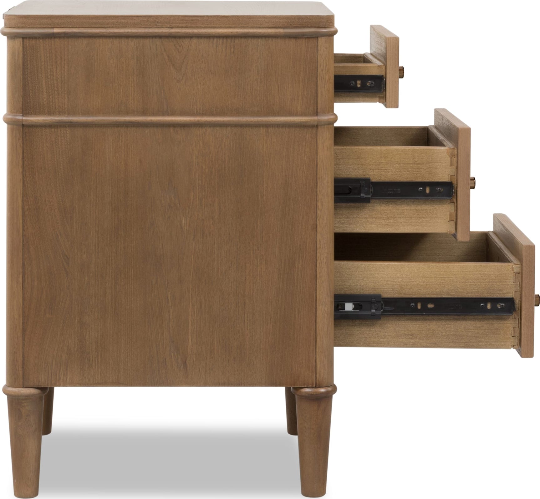 Whitmore Claystone 3-Drawer Nightstand - Ornate Home