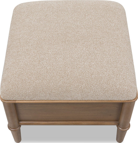 Whitmore Claystone Storage Ottoman - Ornate Home