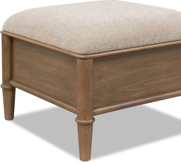 Whitmore Claystone Storage Ottoman - Ornate Home