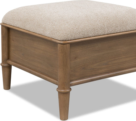 Whitmore Claystone Storage Ottoman - Ornate Home
