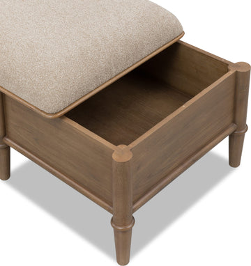 Whitmore Claystone Storage Ottoman - Ornate Home