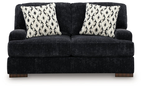 Whitmore Manor Black Pearl Sofa and Loveseat - Ornate Home
