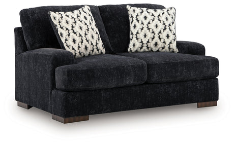 Whitmore Manor Black Pearl Sofa and Loveseat - Ornate Home