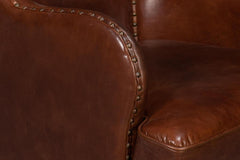 Whitney Brown Distilled Leather Chair - Ornate Home