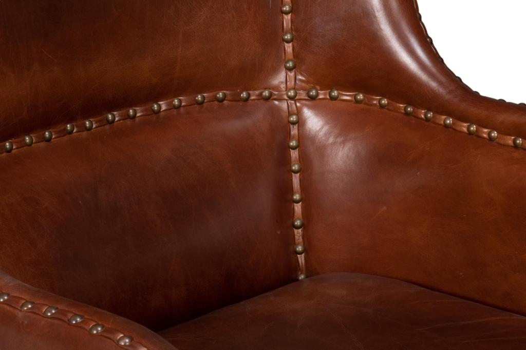 Whitney Brown Distilled Leather Chair - Ornate Home