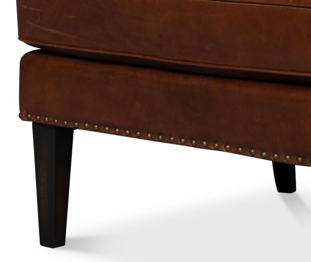 Whitney Brown Distilled Leather Chair - Ornate Home