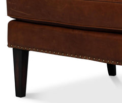 Whitney Brown Distilled Leather Chair - Ornate Home