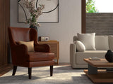 Whitney Brown Distilled Leather Chair - Ornate Home