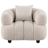 Whitney Pebble Contemporary Channel Tufted Woven Fabric Upholstered Accent Chair - Ornate Home