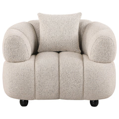 Whitney Pebble Contemporary Channel Tufted Woven Fabric Upholstered Accent Chair - Ornate Home