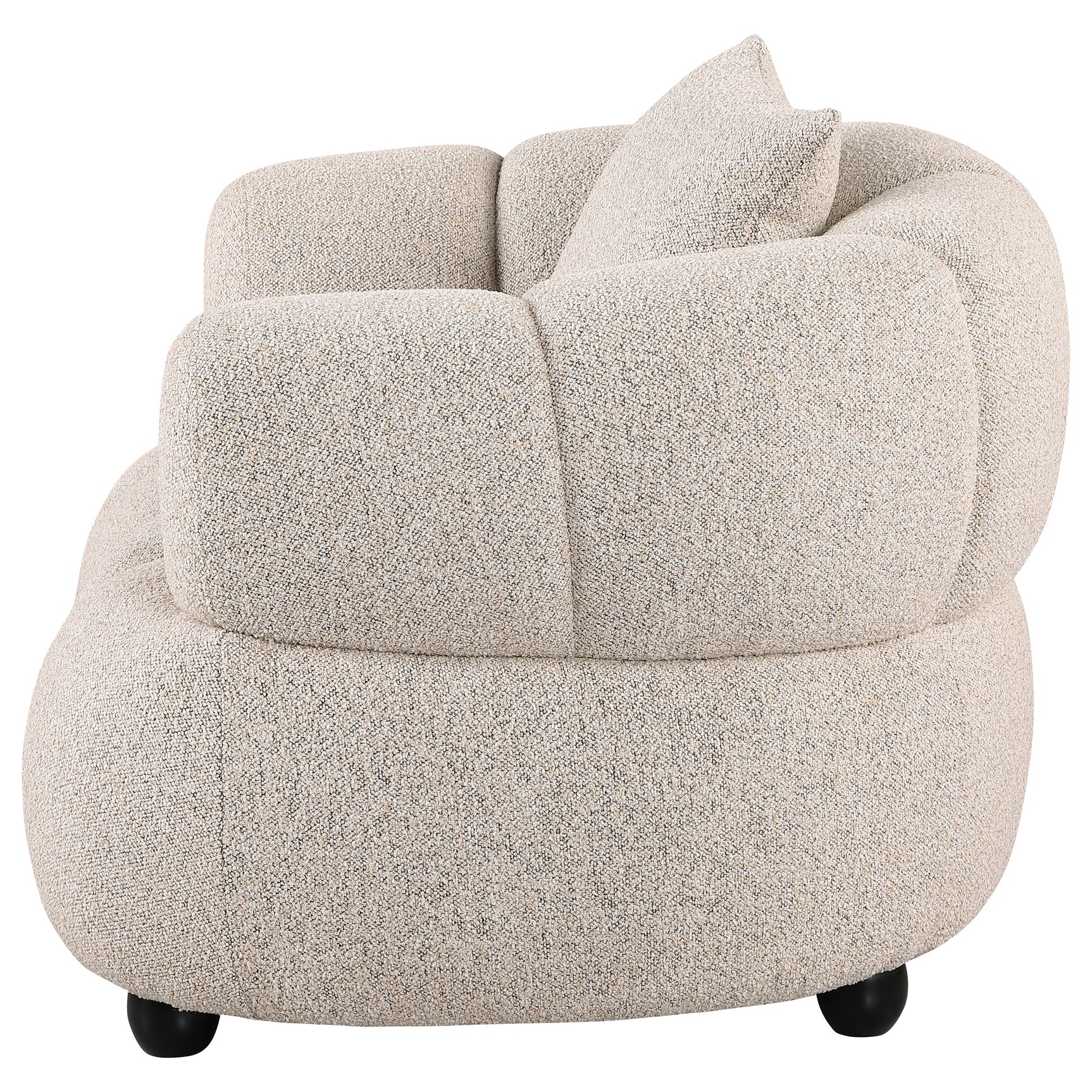 Whitney Pebble Contemporary Channel Tufted Woven Fabric Upholstered Accent Chair - Ornate Home