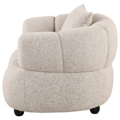 Whitney Pebble Contemporary Channel Tufted Woven Fabric Upholstered Accent Chair - Ornate Home