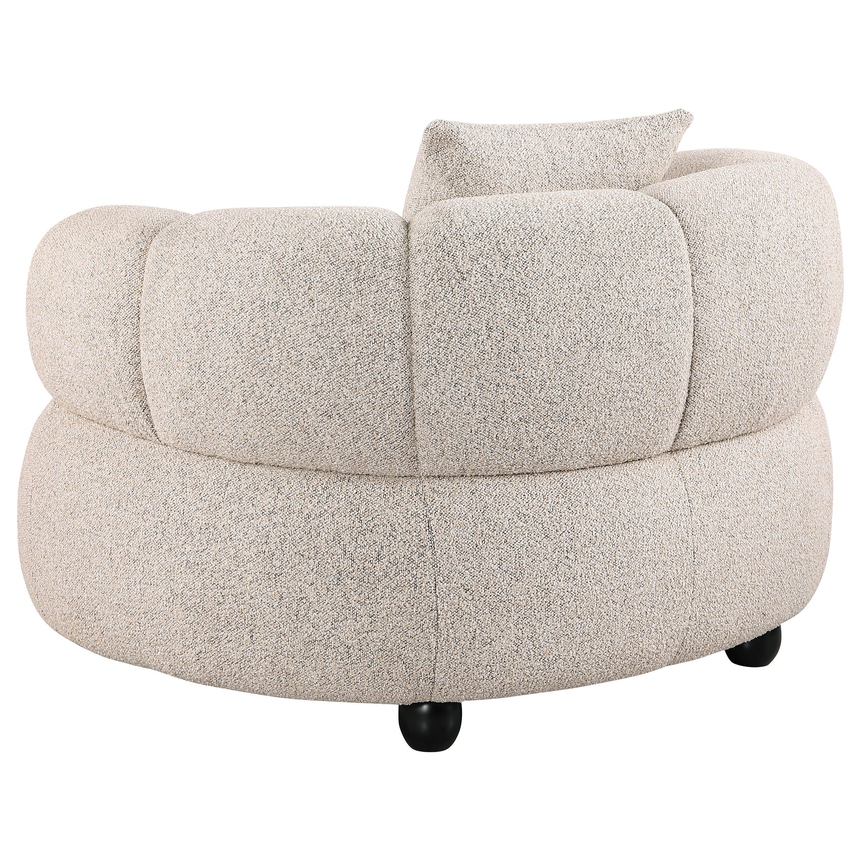 Whitney Pebble Contemporary Channel Tufted Woven Fabric Upholstered Accent Chair - Ornate Home