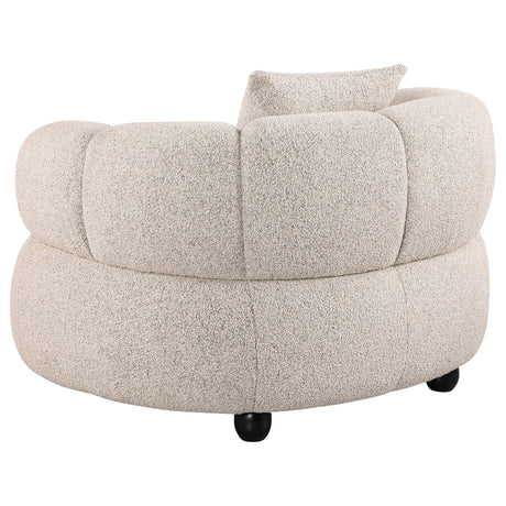 Whitney Pebble Contemporary Channel Tufted Woven Fabric Upholstered Accent Chair - Ornate Home