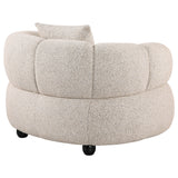 Whitney Pebble Contemporary Channel Tufted Woven Fabric Upholstered Accent Chair - Ornate Home