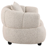 Whitney Pebble Contemporary Channel Tufted Woven Fabric Upholstered Accent Chair - Ornate Home