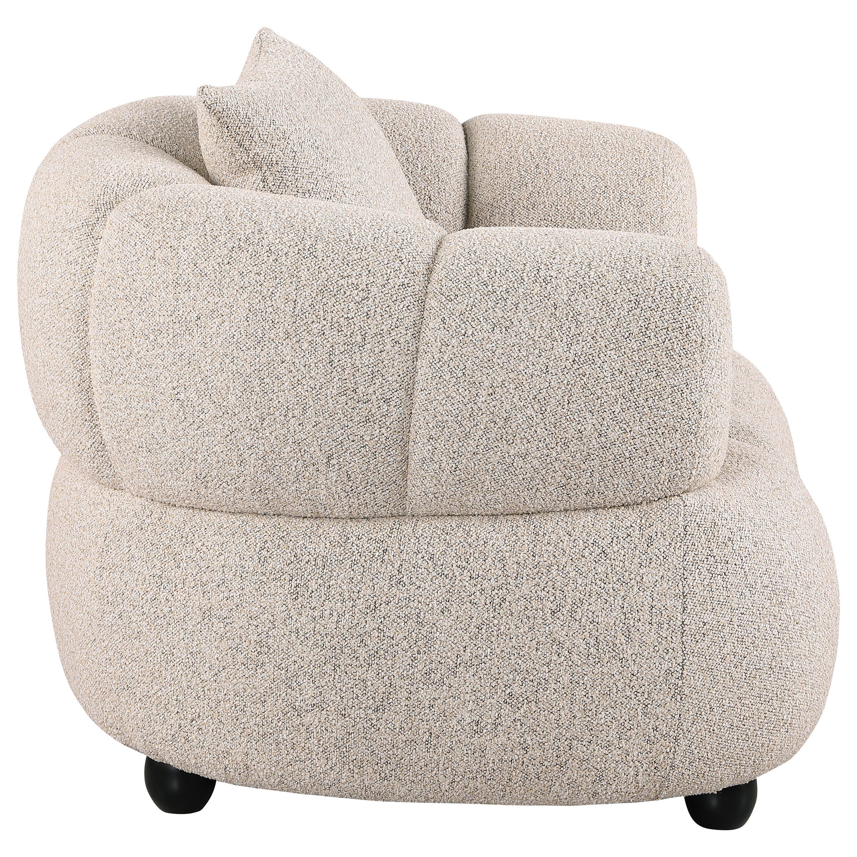 Whitney Pebble Contemporary Channel Tufted Woven Fabric Upholstered Accent Chair - Ornate Home