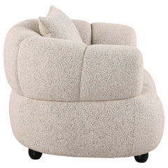 Whitney Pebble Contemporary Channel Tufted Woven Fabric Upholstered Accent Chair - Ornate Home