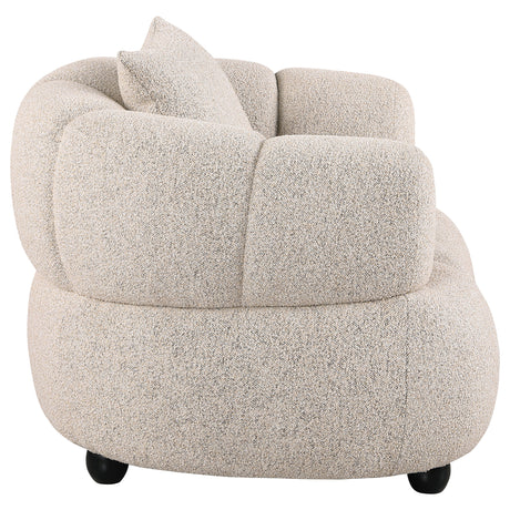 Whitney Pebble Contemporary Channel Tufted Woven Fabric Upholstered Accent Chair - Ornate Home