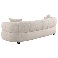 Whitney Pebble Contemporary Channel Tufted Woven Fabric Upholstered Sofa - Ornate Home