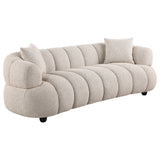 Whitney Pebble Contemporary Channel Tufted Woven Fabric Upholstered Sofa Set - Ornate Home