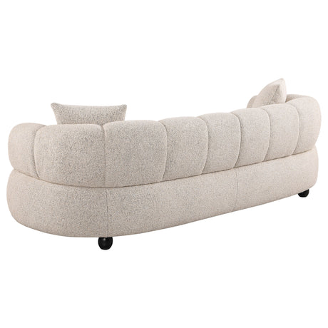 Whitney Pebble Contemporary Channel Tufted Woven Fabric Upholstered Sofa Set - Ornate Home