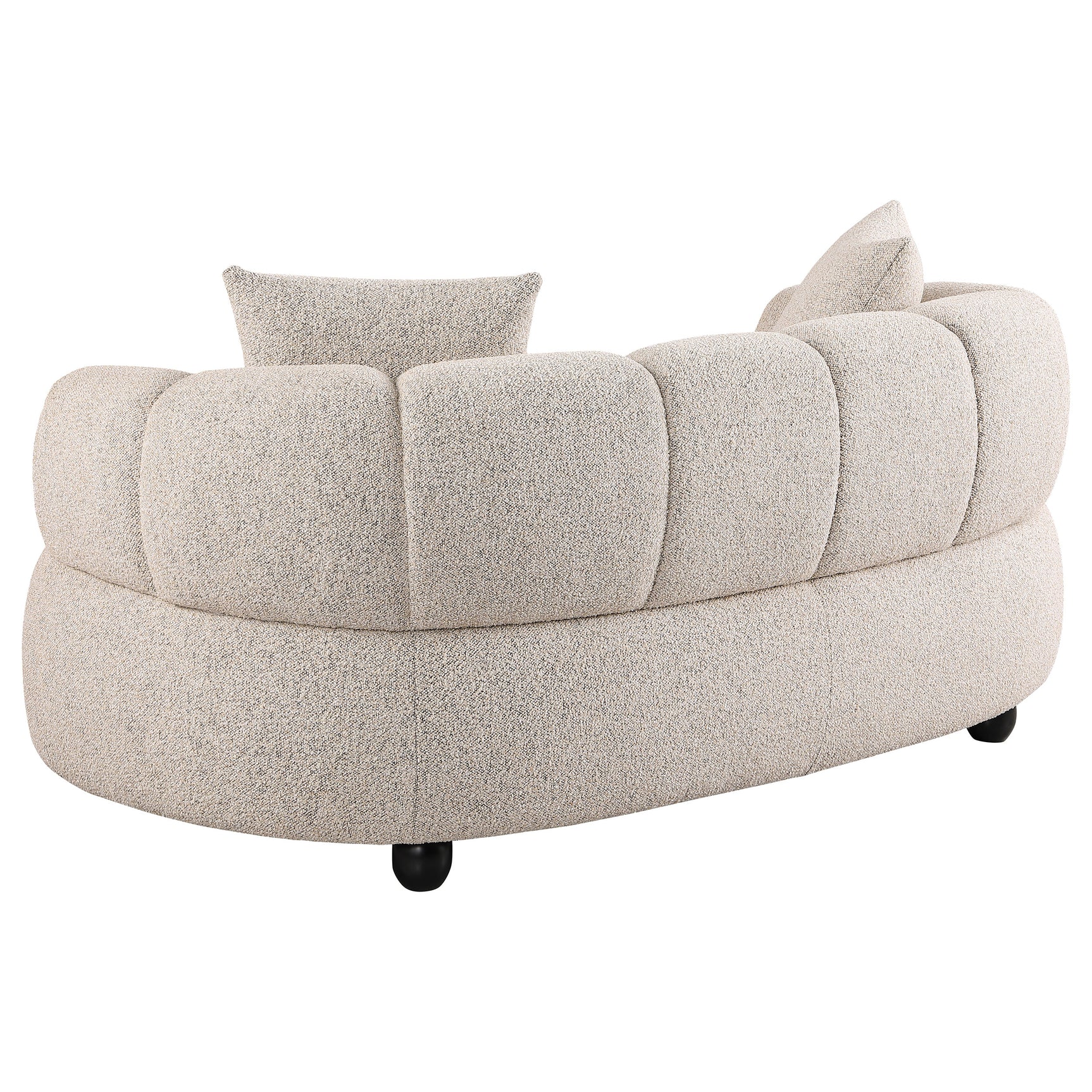 Whitney Pebble Contemporary Channel Tufted Woven Fabric Upholstered Sofa Set - Ornate Home