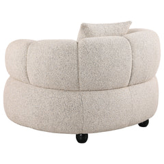 Whitney Pebble Contemporary Channel Tufted Woven Fabric Upholstered Sofa Set - Ornate Home