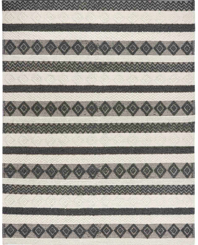 Whittington Black&White Wool Rug - Clearance - Ornate Home